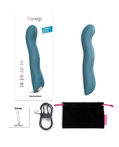 Love To Love Swap Rechargeable Silicone Vibrator Teal Me Vibrators Love To Love Swap Rechargeable Silicone Vibrator Teal Me Vibrators