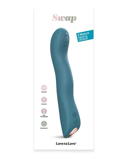Love To Love Swap Rechargeable Silicone Vibrator Teal Me Vibrators Love To Love Swap Rechargeable Silicone Vibrator Teal Me Vibrators