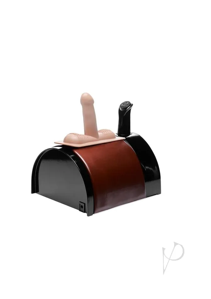 LoveBotz The Saddle Sex Machine with Wired Remote Control BlackVanilla Lovebotz Female Sex Toys