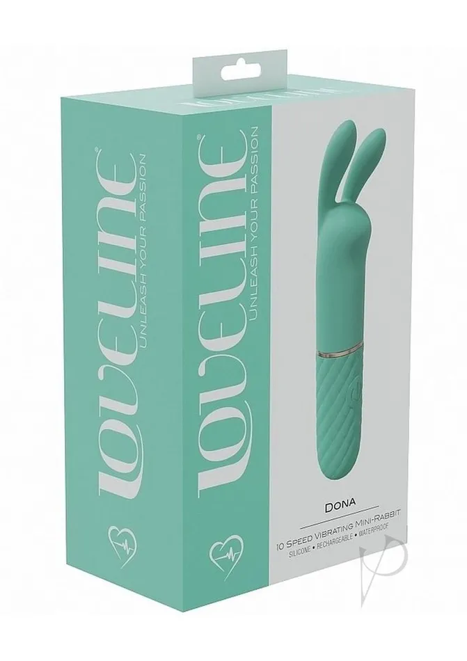LoveLine Dona Mini Rabbit Silicone Rechargeable Vibrator Green Loveline Female Sex Toys LoveLine Dona Mini Rabbit Silicone Rechargeable Vibrator Green Loveline Female Sex Toys