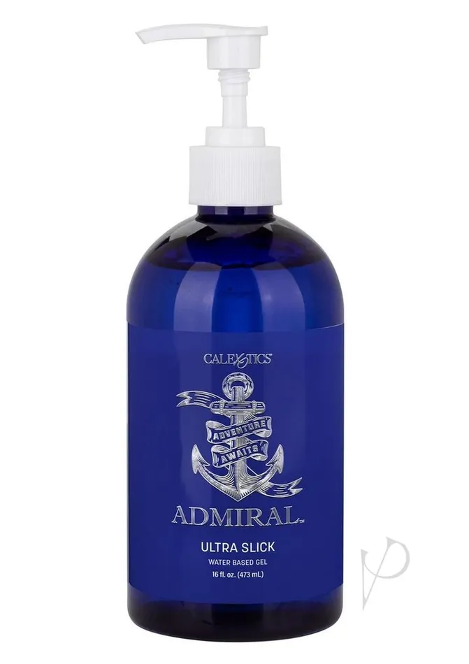 Lubricants Admiral Ultra Slick Water Based Gel Lubricant 16oz Admiral