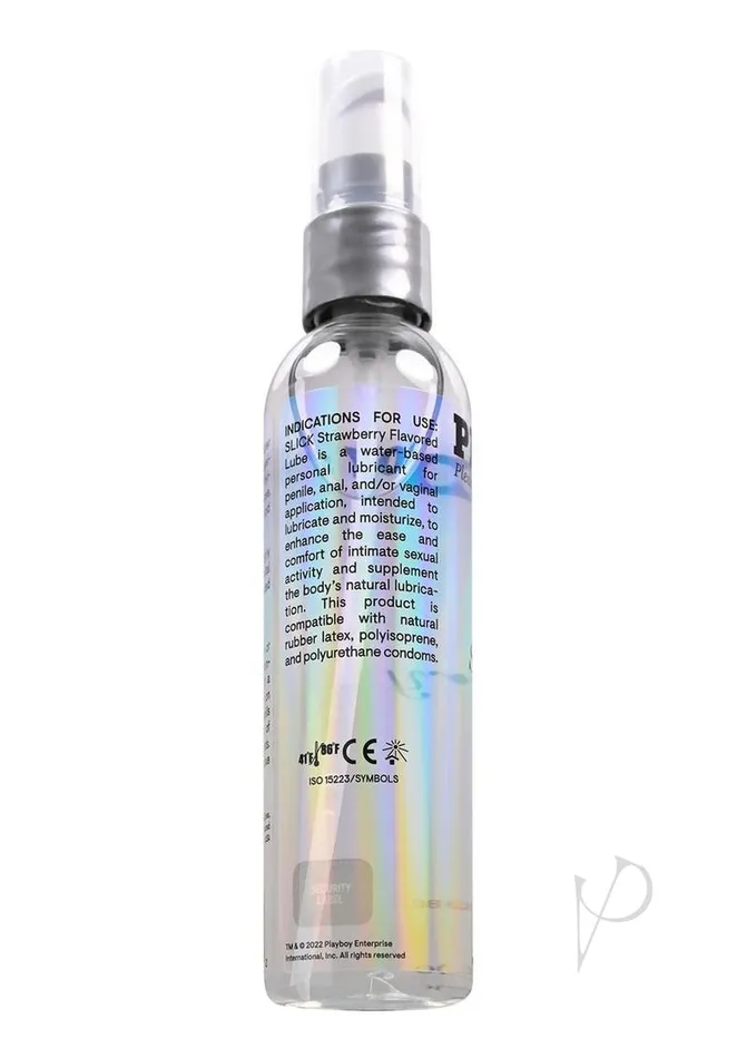 Lubricants Playboy Playboy Slick Strawberry Water Based Lubricant 4oz