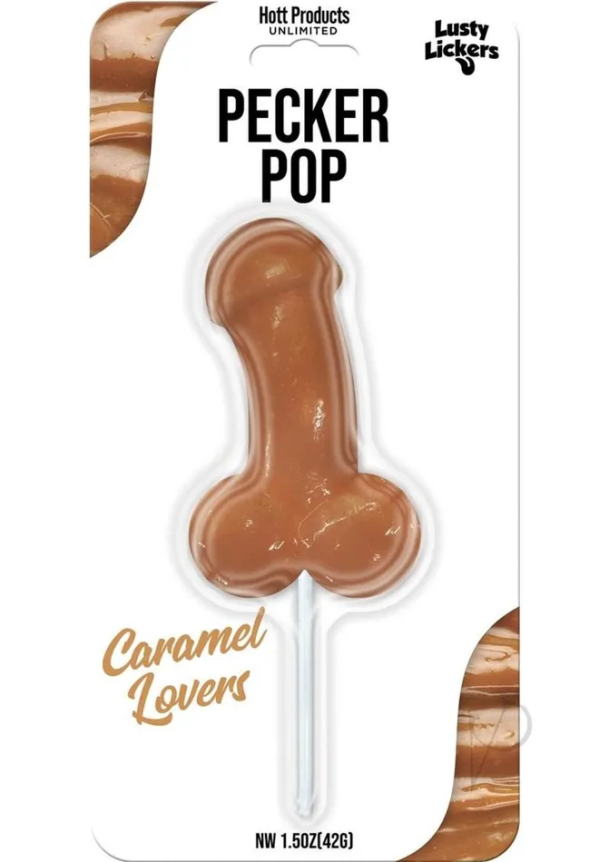 Lusty Lickers Pecker Pop Caramel Lovers Lollipop Hott Products Vibrators