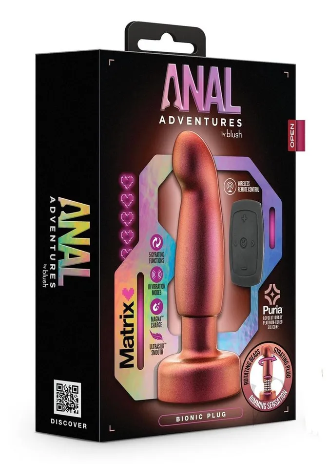Male Sex Toys Anal Adventures Anal Adventures Matrix Bionic Plug Rechargeable Silicone Anal Plug with Remote Control Cosmic Copper Male Sex Toys Anal Adventures Anal Adventures Matrix Bionic Plug Rechargeable Silicone Anal Plug with Remote Control Cosmic Copper