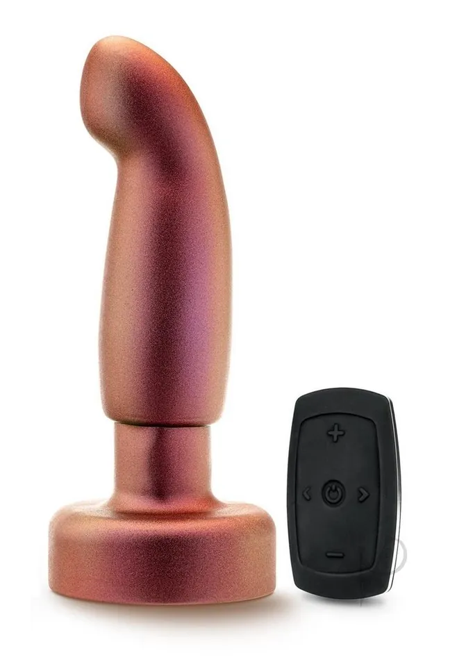 Male Sex Toys Anal Adventures Anal Adventures Matrix Bionic Plug Rechargeable Silicone Anal Plug with Remote Control Cosmic Copper