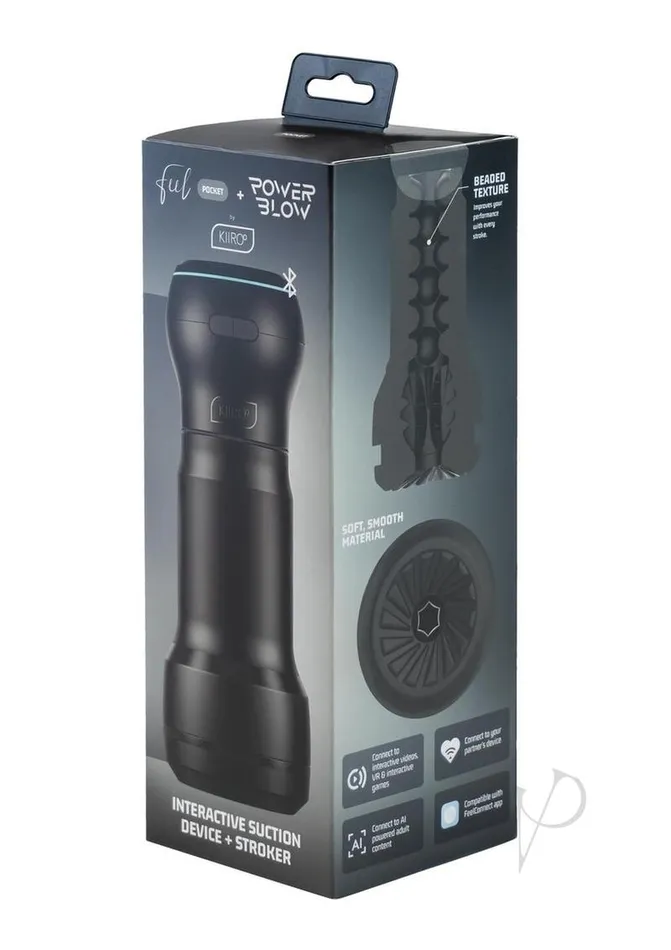 Male Sex Toys Kiiroo Kiiroo Feel Pocket and PowerBlow Combo Rechargeable Stroker Black Male Sex Toys Kiiroo Kiiroo Feel Pocket and PowerBlow Combo Rechargeable Stroker Black