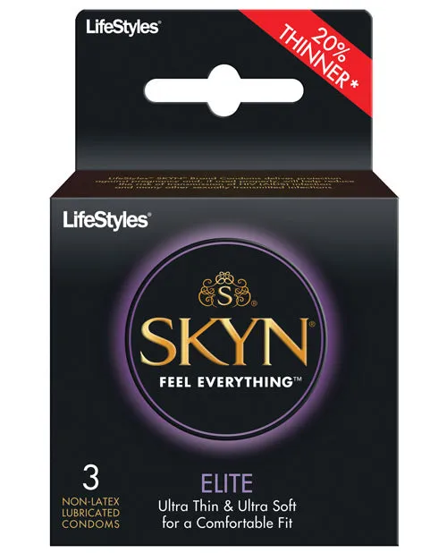 Male Sex Toys Lifestyles Lifestyles Skyn Elite Non Latex Lubricated Condoms 3Pack