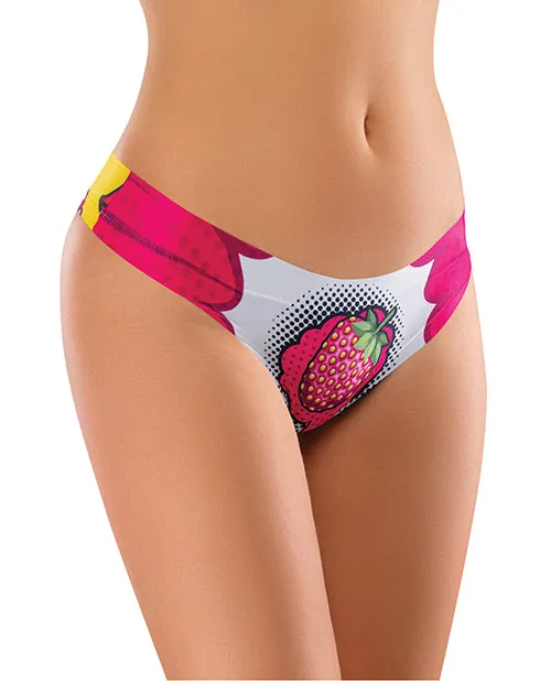 Male Sex Toys Mememe Mememe Intrigue Kissberry Printed Thong XL