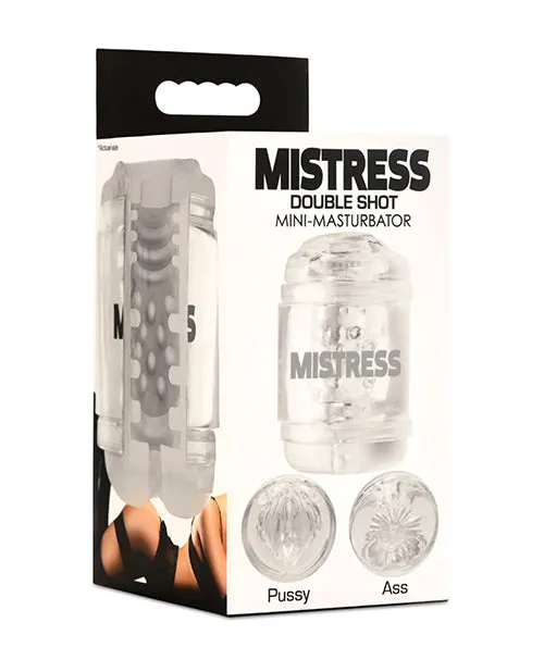 Male Sex Toys Mistress Mistress Double Shot Pussy and Ass Stroker Clear