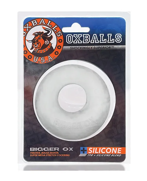 Male Sex Toys Oxballs Oxballs Bigger Ox Silicone Cock Ring Clear Ice