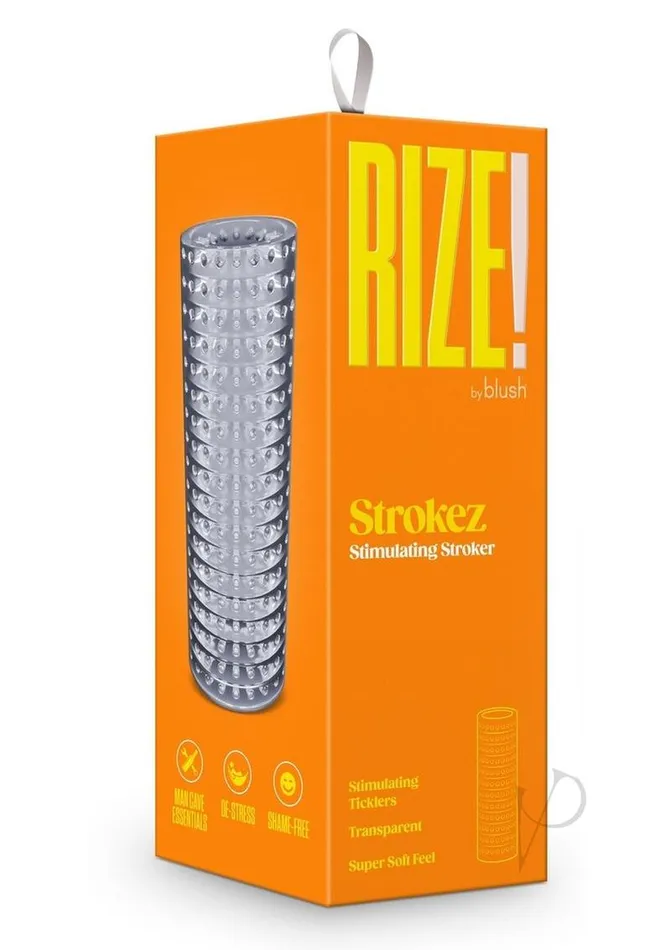 Male Sex Toys Rize Rize Strokez Dual End Masturbator Clear