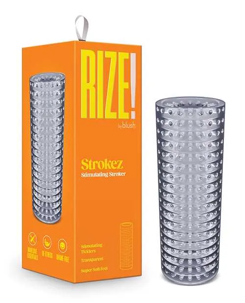 Male Sex Toys Rize Rize Strokez Dual End Masturbator Clear