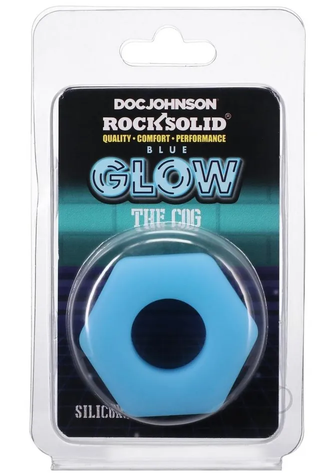 Male Sex Toys Rock Solid Rock Solid The Cog Silicone Cock Ring Blue