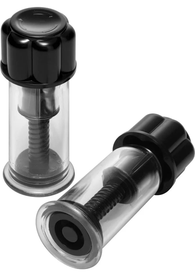 Master Series Black Max Powerful Twist Nipple Suckers Silver Master Series Anal