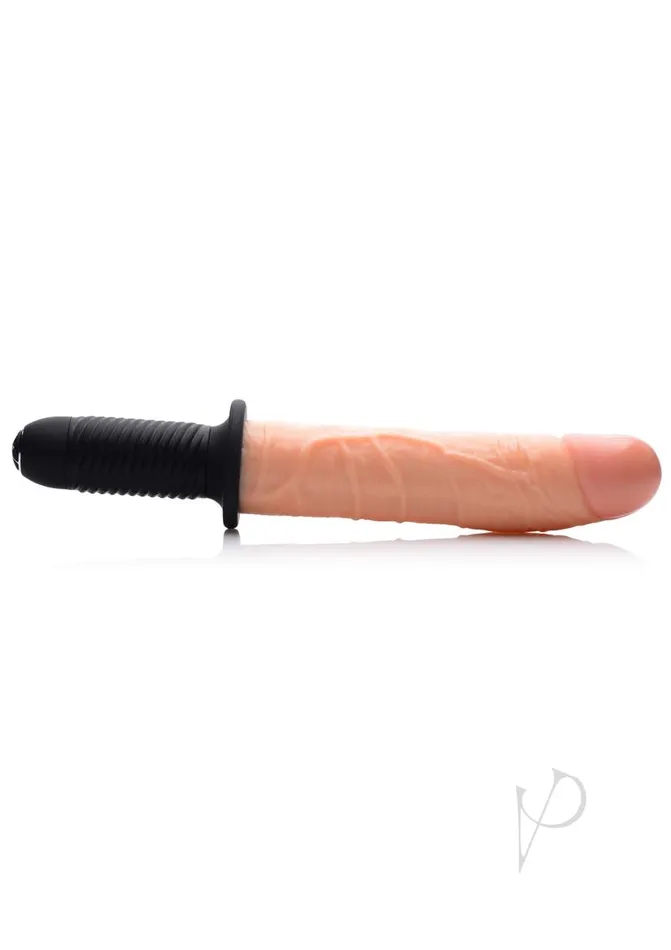 Master Series Dildos Master Series Onslaught XL Vibrating 9in Dildo Thruster Vanilla