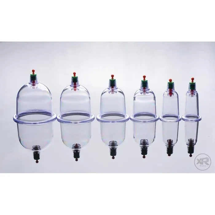 Master Series Female Sex Toys Sukshen 6 Piece Cupping Set with AcuPoints