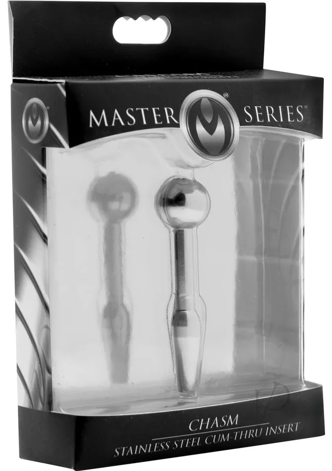 Master Series Master Series Chasm Stainless Steel CumThru Insert Gray Male Sex Toys Master Series Master Series Chasm Stainless Steel CumThru Insert Gray Male Sex Toys