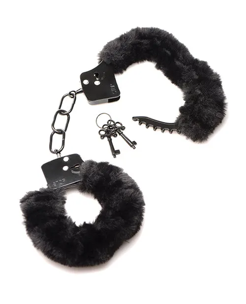 Master Series Master Series Cuffed in Fur Furry Handcuffs Black Anal