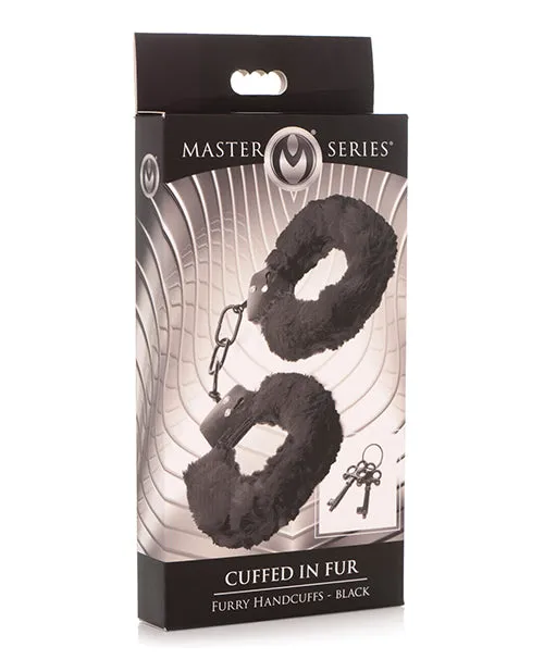 Master Series Master Series Cuffed in Fur Furry Handcuffs Black Anal