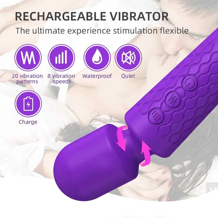My Store Female Sex Toys 20 Vibrating Patterns Wand Massager