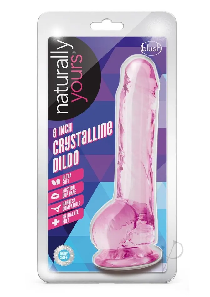 Naturally Yours Female Sex Toys Naturally Yours Crystalline Dildo 8in Rose Naturally Yours Female Sex Toys Naturally Yours Crystalline Dildo 8in Rose