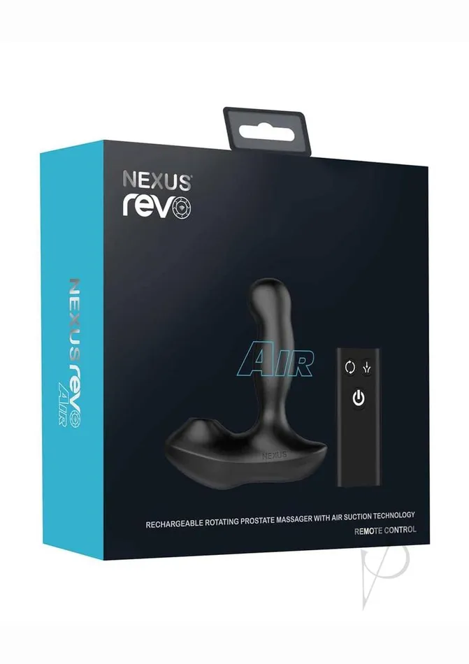 Nexus Anal Nexus Revo Air Rechargeable Silicone Suction and Rotating Prostate Massager with Remote Control Black Nexus Anal Nexus Revo Air Rechargeable Silicone Suction and Rotating Prostate Massager with Remote Control Black