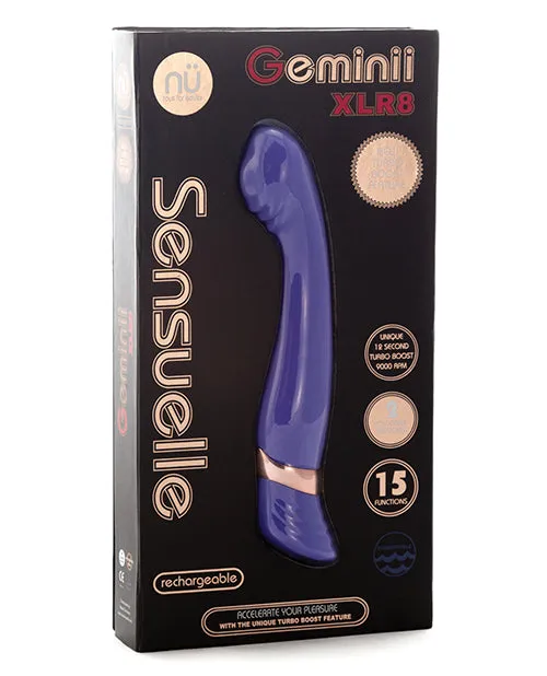 Nu Sensuelle Geminii XLR8 Rechargeable Silicone GSpot Vibrator Ultra Violet Nu Sensuelle Female Sex Toys