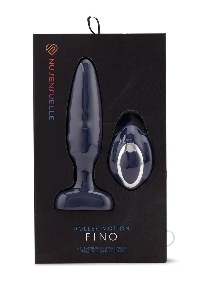 Nu Sensuelle Nu Sensuelle Andii Fino Roller Motion Rechargeable Silicone Anal Plug with Remote Control Navy Blue Male Sex Toys Nu Sensuelle Nu Sensuelle Andii Fino Roller Motion Rechargeable Silicone Anal Plug with Remote Control Navy Blue Male Sex Toys