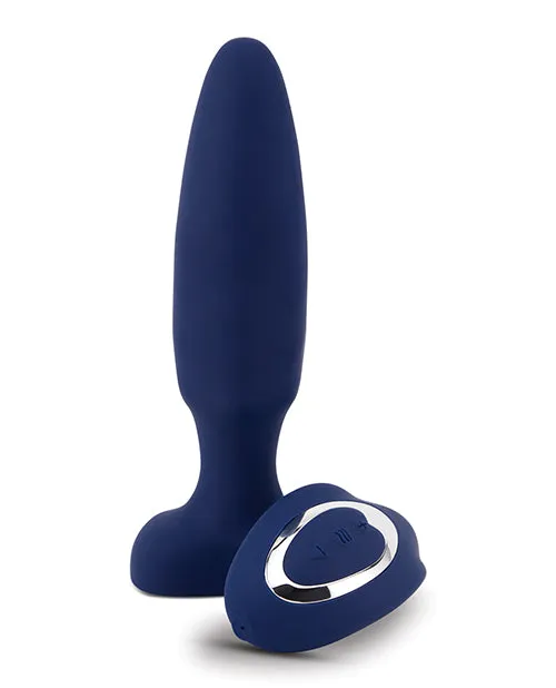 Nu Sensuelle Nu Sensuelle Andii Fino Roller Motion Rechargeable Silicone Anal Plug with Remote Control Navy Blue Male Sex Toys Nu Sensuelle Nu Sensuelle Andii Fino Roller Motion Rechargeable Silicone Anal Plug with Remote Control Navy Blue Male Sex Toys