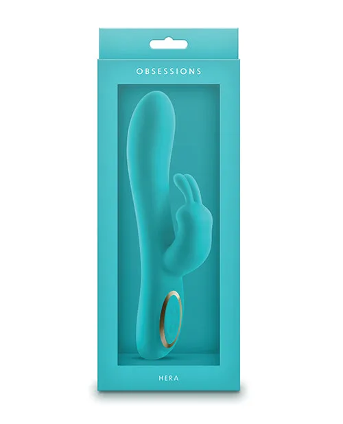 Obsessions Female Sex Toys Obsessions Hera Rechargeable Silicone Rabbit Vibrator Aqua Obsessions Female Sex Toys Obsessions Hera Rechargeable Silicone Rabbit Vibrator Aqua