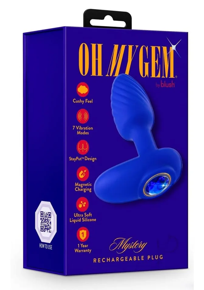 Oh My Gem Mystery Rechargeable Silicone Anal Plug Sapphire Blue Oh My Gem Anal Oh My Gem Mystery Rechargeable Silicone Anal Plug Sapphire Blue Oh My Gem Anal