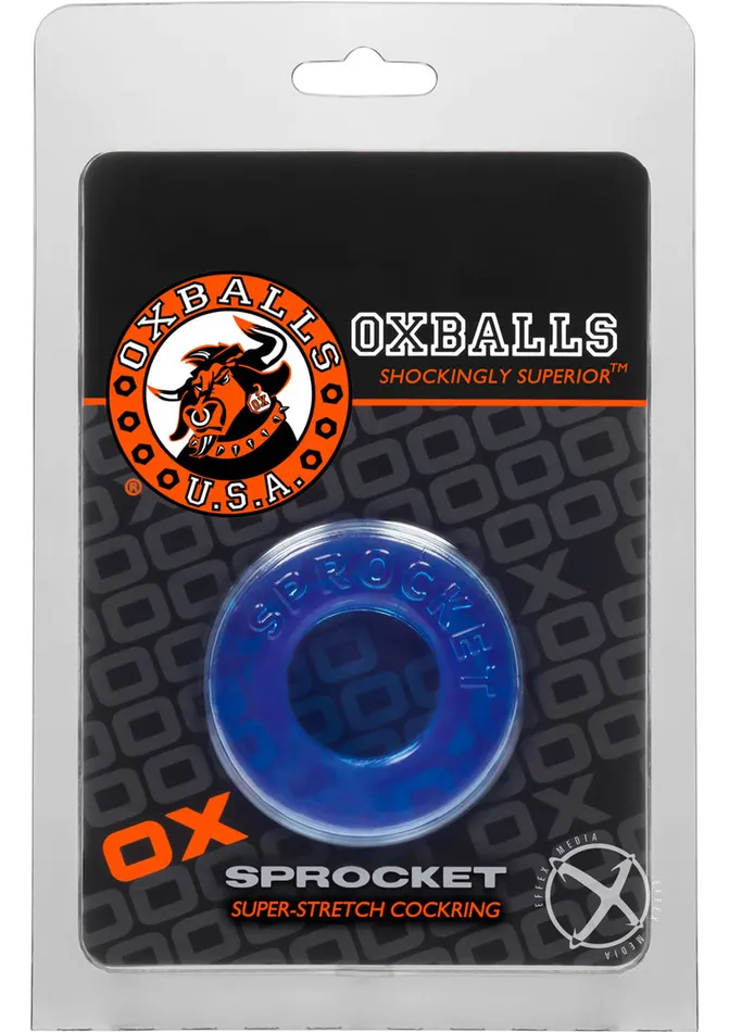 Oxballs Male Sex Toys Oxballs Atomic Jock Sprocket Super Stretchy Cock Ring 28in Blue Oxballs Male Sex Toys Oxballs Atomic Jock Sprocket Super Stretchy Cock Ring 28in Blue