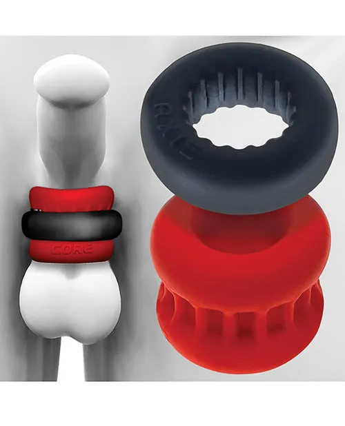 Oxballs Male Sex Toys Ultracore Core Ballstretcher with Axis Ring Red Ice