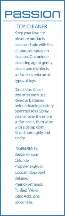 Passion Lubes Passion Toy Cleaner Vibrators