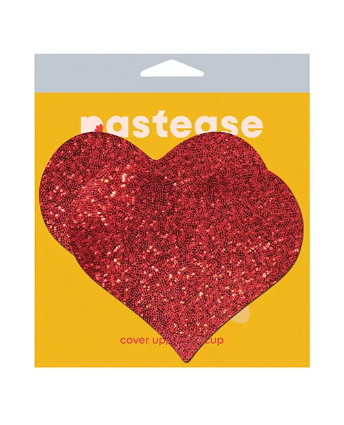 Pastease Coverage Glitter Heart Red OS Pastease Anal