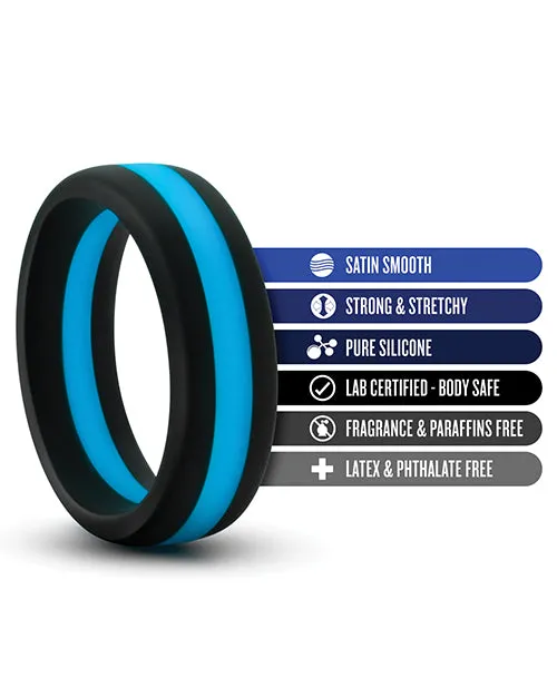 Performance Male Sex Toys Performance Silicone Go Pro Cock Ring BlackBlue