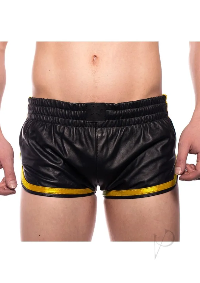 Prowler RED Leather Sport Shorts XLarge BlackYellow Prowler Red Restraints Prowler RED Leather Sport Shorts XLarge BlackYellow Prowler Red Restraints
