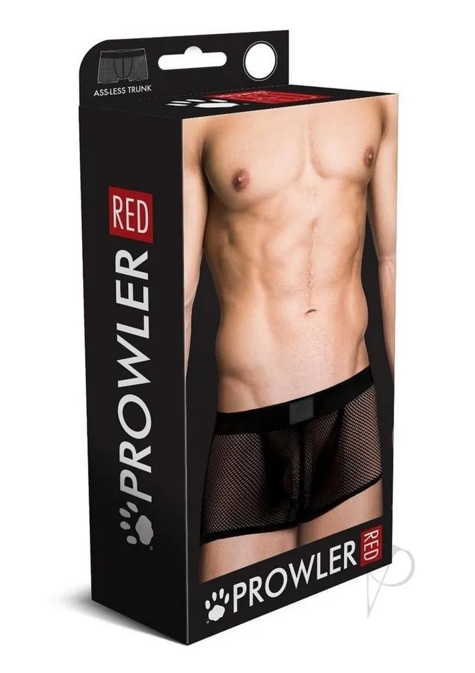 Prowler Red Prowler RED Fishnet AssLess Trunk Large Black Anal