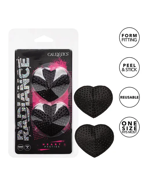 Radiance Radiance Heart Pasties Black Anal Radiance Radiance Heart Pasties Black Anal