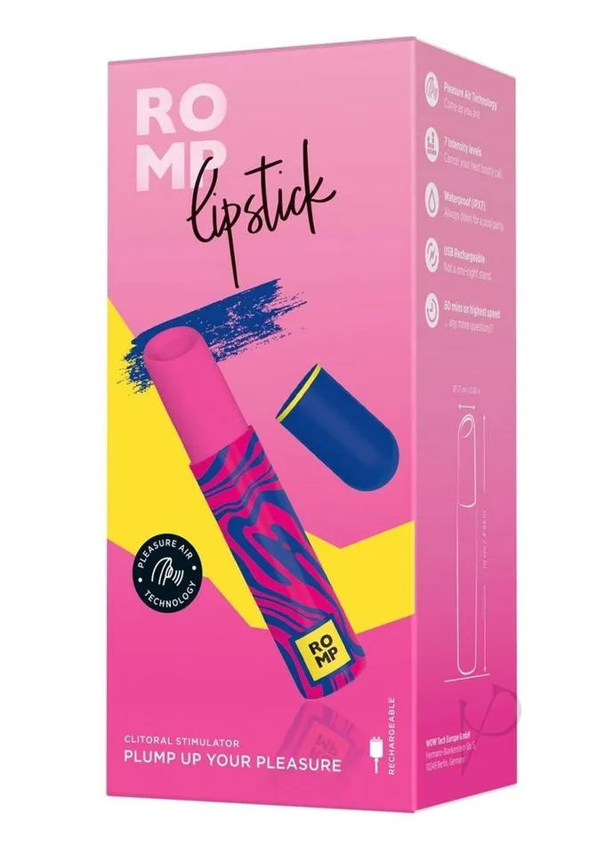 Romp Vibrators Romp Lipstick Rechargeable Vibrator PinkNavy