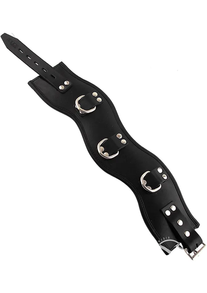 Rouge Anal Rouge Posture Adjustable Collar 3 Ring Black