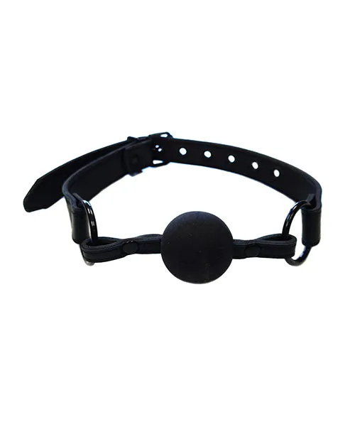 Rouge Restraints Rouge Leather Ball Gag Black Rouge Restraints Rouge Leather Ball Gag Black