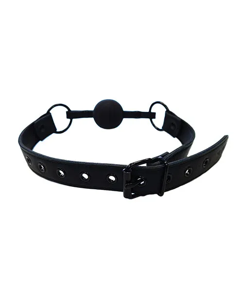 Rouge Restraints Rouge Leather Ball Gag Black Rouge Restraints Rouge Leather Ball Gag Black