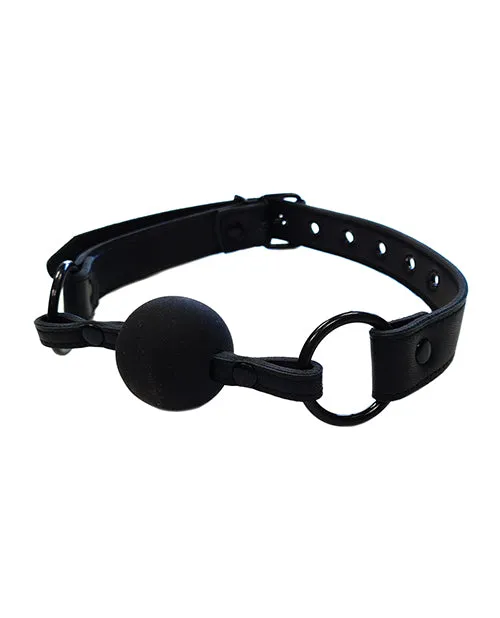 Rouge Restraints Rouge Leather Ball Gag Black Rouge Restraints Rouge Leather Ball Gag Black