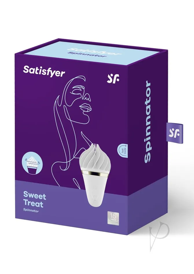 Satisfyer Vibrators Satisfyer Sweet Treat Silicone Magnetic USB Rechargeable Waterproof WhiteGold Satisfyer Vibrators Satisfyer Sweet Treat Silicone Magnetic USB Rechargeable Waterproof WhiteGold