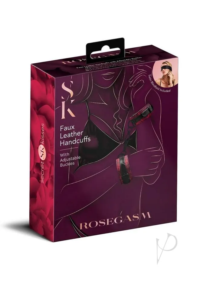 Secret Kisses Rosegasm Buckle Cuffs with Satin Blindfold RedBlack Secret Kisses Restraints Secret Kisses Rosegasm Buckle Cuffs with Satin Blindfold RedBlack Secret Kisses Restraints