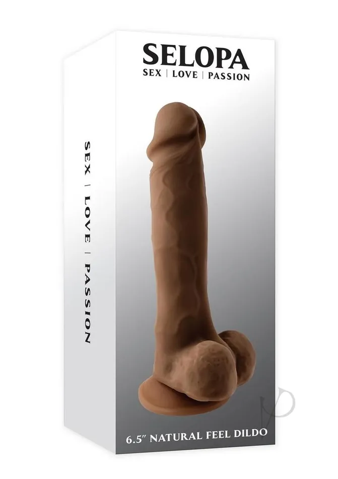 Selopa Natural Feel Dildo 65in with Balls Chocolate Selopa Dildos