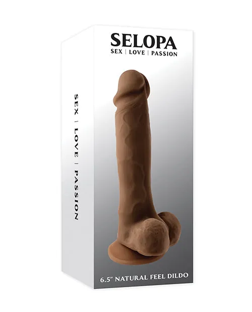 Selopa Natural Feel Dildo 65in with Balls Chocolate Selopa Dildos
