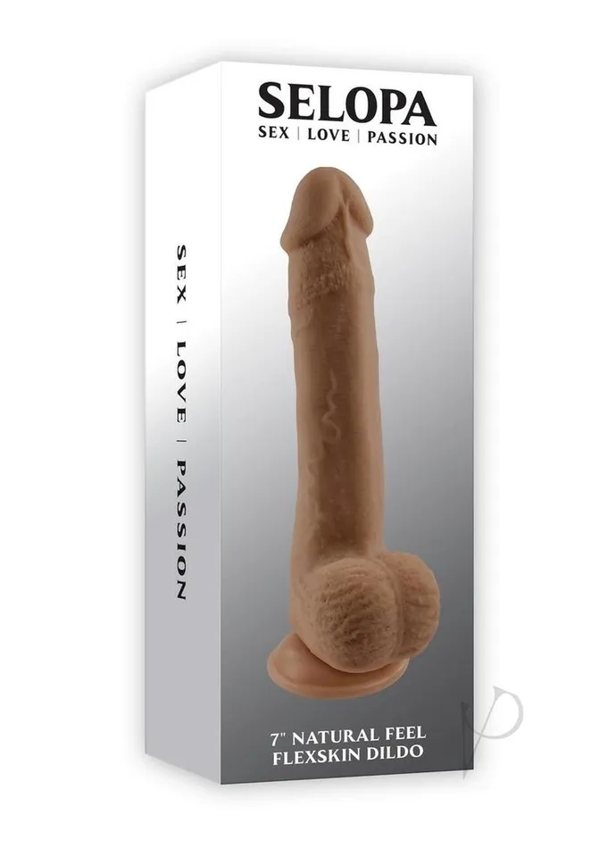 Selopa Selopa Natural Feel Flexskin Dildo 7in Chocolate Dildos