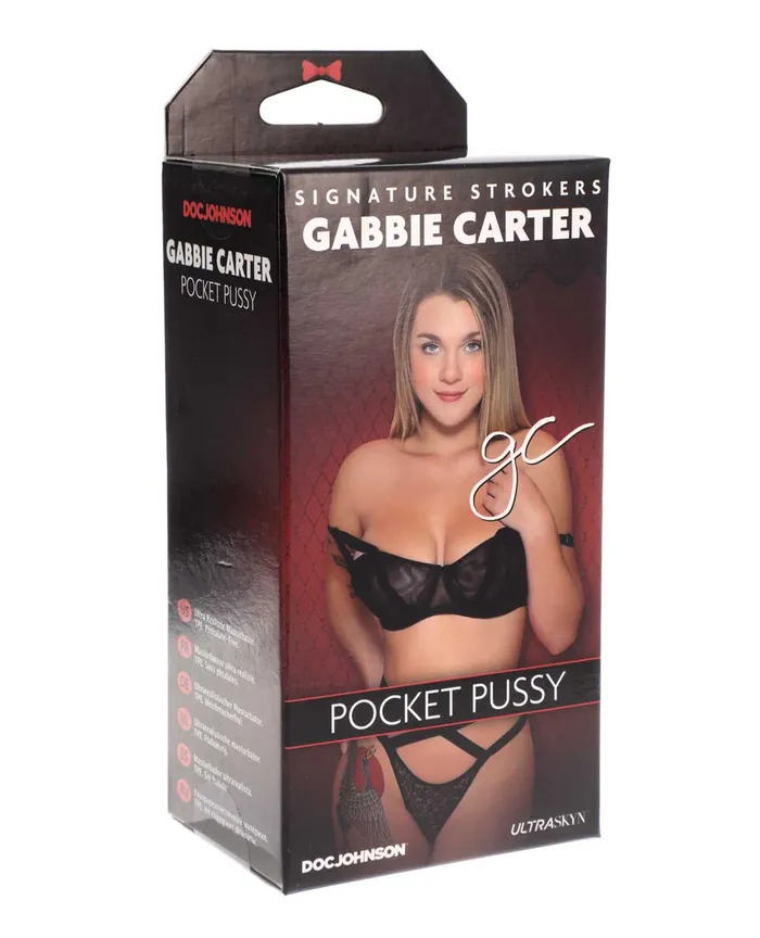 Signature Strokers Gabbie Carter Ultraskyn Pocket Masturbator Pussy Vanilla Signature Strokers Male Sex Toys